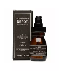 Масло для бороды и усов Depot 500 Beard & Mustache Specifics No. 505 Leather & Wood, 30 мл