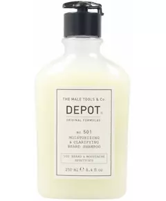 Шампунь для бороды и усов Depot 500 Beard & Mustache Specifics No. 501 Pro-Vitamin B5 Увлажняющий, очищающий, 250 мл