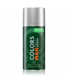 Дезодорант-антиперспірант спрей для чоловіків Benetton Colors De Benetton Green Dynamic, 150 мл