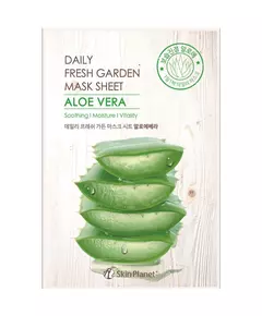Увлажняющая успокаивающая тканевая маска для лица Mijin Skin Planet Aloe Vera, 25 мл
