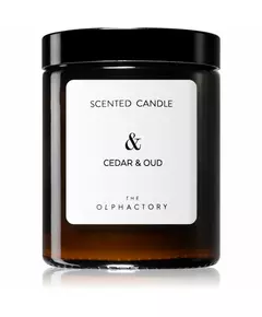 Ароматическая свеча The Olphactory Cedar & Oud Древесный, 135 г
