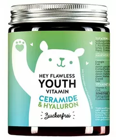 Вітаміни для розгладування зморщок, без цукру Bears With Benefits hey flawless youth vitamins ceramide & hyaluron sugarfree 60 pcs 150 g