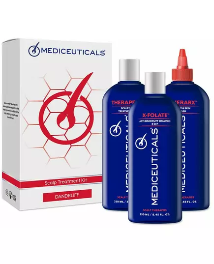 Набор для реконструкции волос Mediceuticals scalp treatment : x-folate 250 мл + therarx 250 мл + therapeutic 250 мл