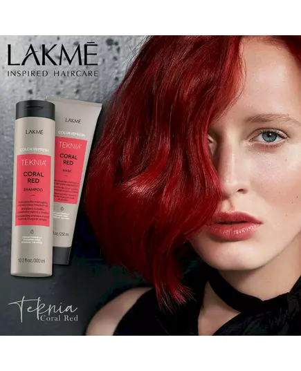 Маска для обновления цвета красных оттенков волос Lakme teknia coral red 250 мл, изображение 2