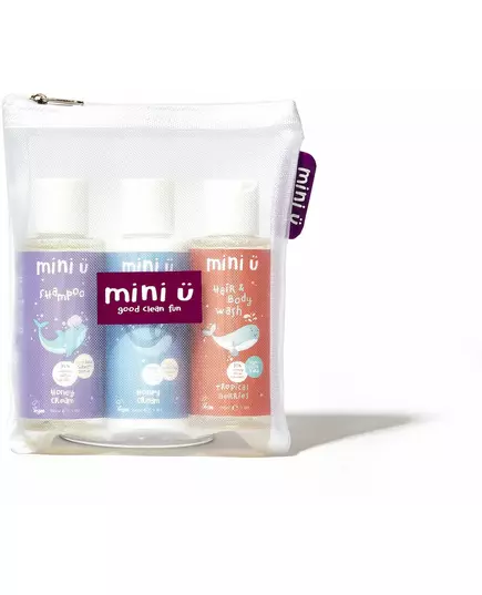 Набор Mini-U travel kit шампунь 100 мл+кондиционер 100 мл+гель для волос и тела 100 мл, изображение 2