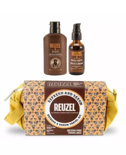 Набір Reuzel try Reuzel refresh 100 мл + beard serum 50 g + travel bag, зображення 2