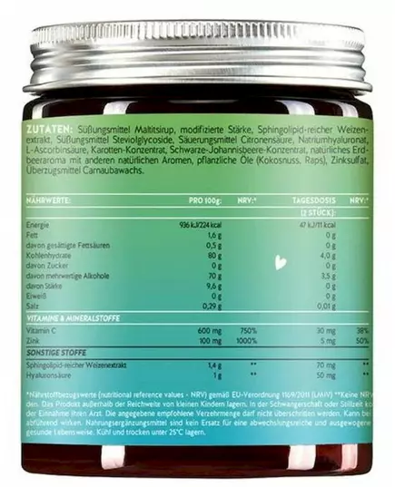 Вітаміни для розгладування зморщок, без цукру Bears With Benefits hey flawless youth vitamins ceramide & hyaluron sugarfree 60 pcs 150 g, зображення 2