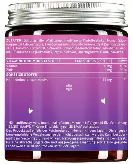 Витамины для укрепления иммунитета Bears With Benefits it's beary cold vitamins holunderbeere, vitamin c & zink 60 pcs 150 g, изображение 2