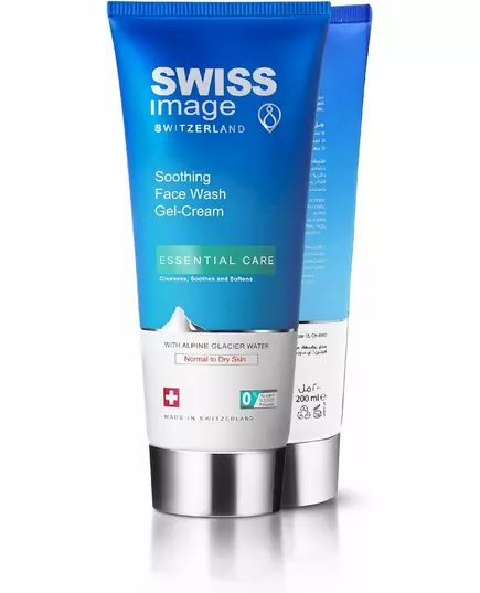 Успокаивающий гель-крем для умывания лица Swiss Image soothing 200 мл, изображение 2