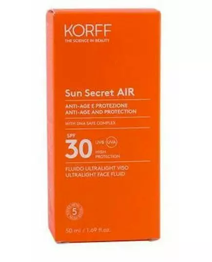 Солнцезащитный крем Korff sun secret spf30 air fluido viso 50 ml, изображение 2
