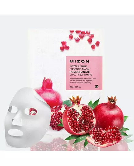 Тканинна маска для обличчя з екстрактом гранату Mizon joyful time essence 23g, зображення 3