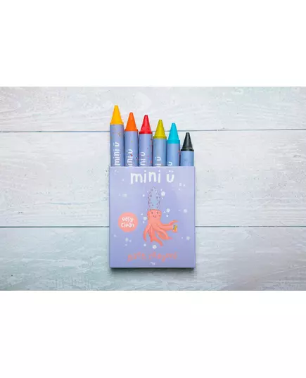 Подарунковий набір: ванна бомбочка, олівці для ванни Mini-U crayons & clouds cloud 3pcs + 6pcs, зображення 3