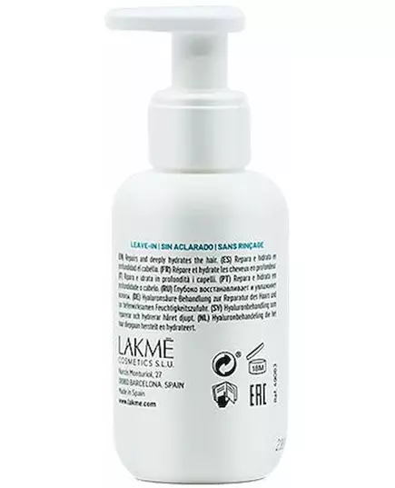 Відновлювальна маска для волосся Lakme k2.0 hyaluronic treatment 100ml, зображення 3