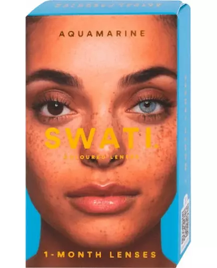 Кольорові лінзи swati coloured 1-month lenses aquamarine 1 пара, зображення 3
