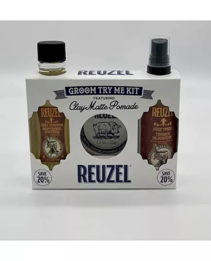 Набор Reuzel try Reuzel groom - clay matte 3 st, изображение 3