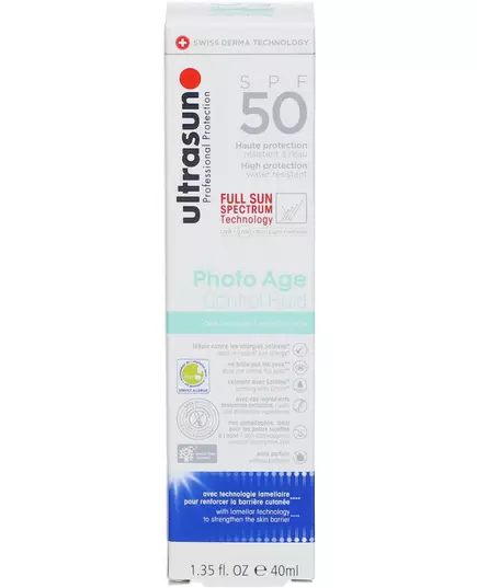 Антивозрастной солнцезащитный флюид для лица Ultrasun photo age control spf50 40ml, изображение 3