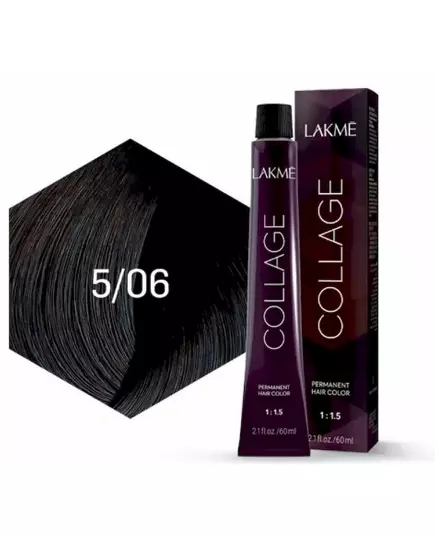 Перманентная крем-краска для волос Lakme collage 5/06 60 мл, изображение 4