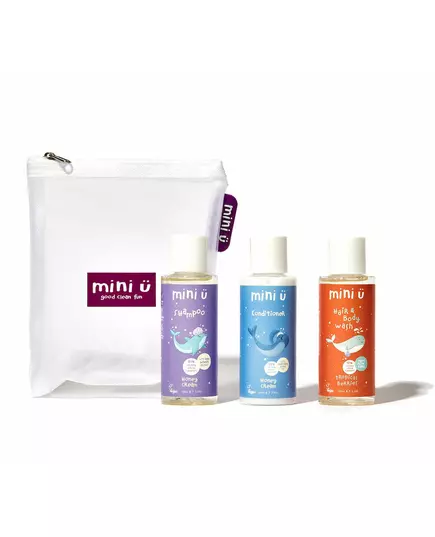 Набор Mini-U travel kit шампунь 100 мл+кондиционер 100 мл+гель для волос и тела 100 мл, изображение 3