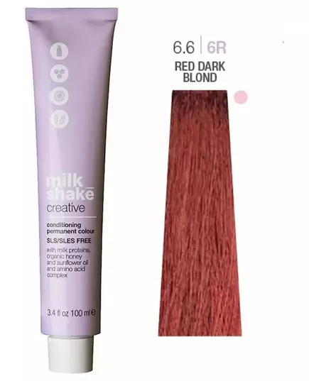 Краска для волос Milk_Shake creative permanent color 6.6 red dark blond 100ml, изображение 2