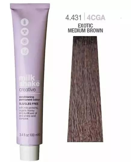 Фарба для волосся Milk_Shake new creative permanent color 4.431 exotic medium brown 100 ml, зображення 2