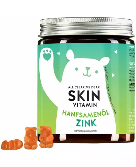 Вітаміни Bears With Benefits all clear my dear skin mit hanföl & zink 60 шт 150 г
