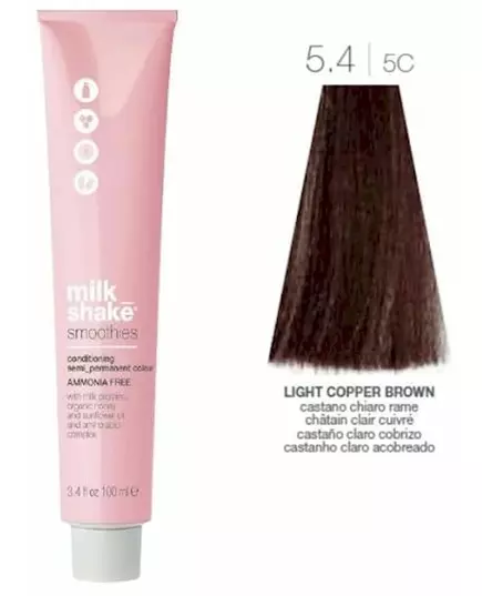 Краска для волос Milk_Shake smoothies semi permanent color 5.4 copper light brown 100ml, изображение 3