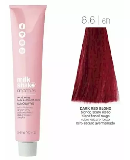 Краска для волос Milk_Shake smoothies semi permanent color 6.6 dark red blond 100ml, изображение 3