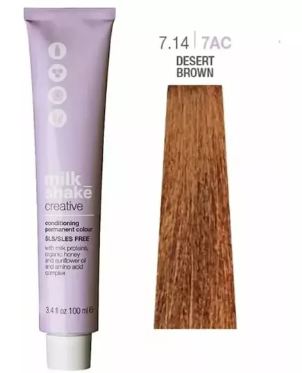 Фарба для волосся Milk_Shake creative permanent color 7.14 desert brown 100ml, зображення 3