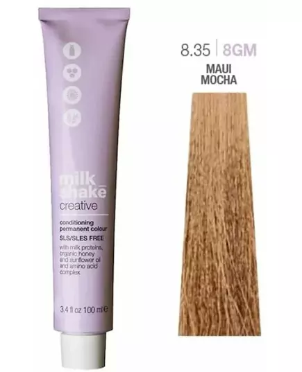 Фарба для волосся Milk_Shake creative permanent color 8.35 maui mocha 100ml, зображення 3