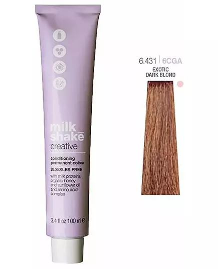 Краска для волос Milk_Shake creative permanent color 6.431 exotic dark blond 100ml, изображение 3