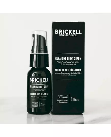 Сыворотка для лица Brickell Men's anti aging repairing night 30 мл, изображение 2