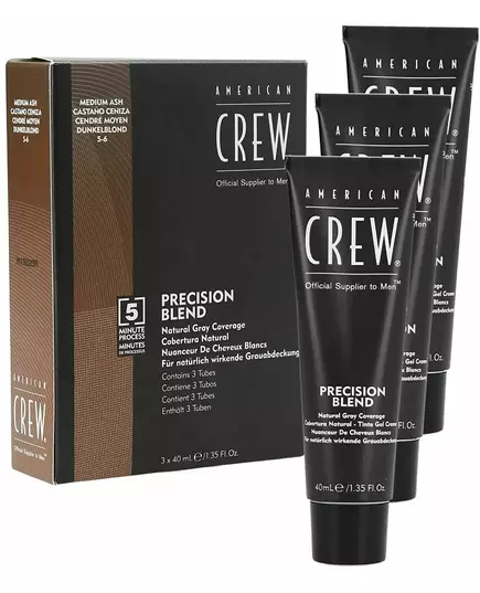 Фарба для волосся American Crew precision blend 3х40мл середній попелястий 5-6