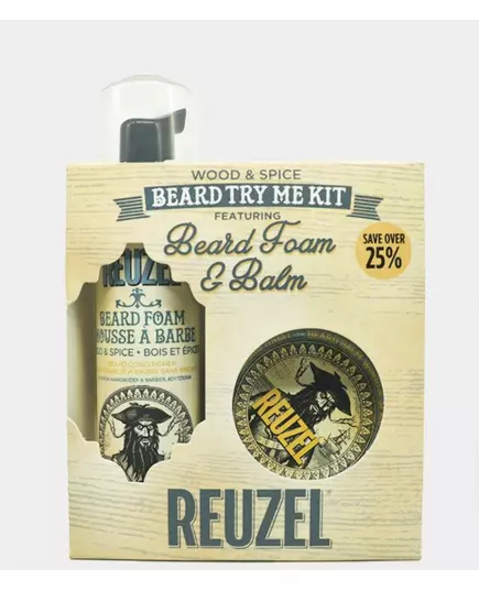 Набор Reuzel beard try me: пена для бороды wood & spice 70 мл + бальзам для бороды 35 г