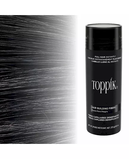 Фібра для зміцнення волосся Toppik hair building fibers чорна 27,5г, зображення 2