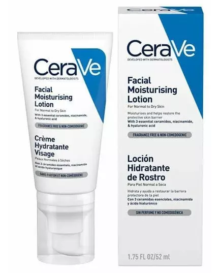 Зволожувальний крем для обличчя Moisturising Facial Cream CeraVe 52 мл  , зображення 2