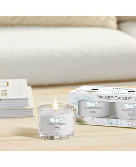 Ароматическая свеча Clean Cotton Yankee Candle 37 г  , изображение 2