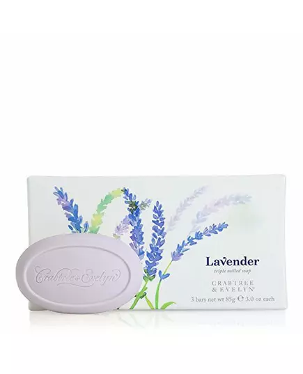 Набор кускового мыла Crabtree & Evelyn Lavander 3 шт. по, 3 штуки