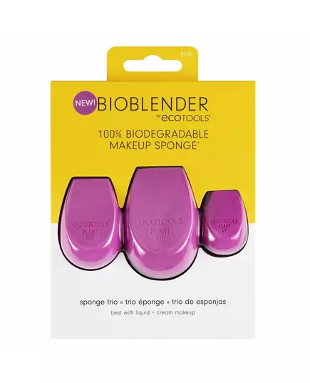 Набор спонжей для макияжа Ecotools Bioblender Purple, 3 штуки