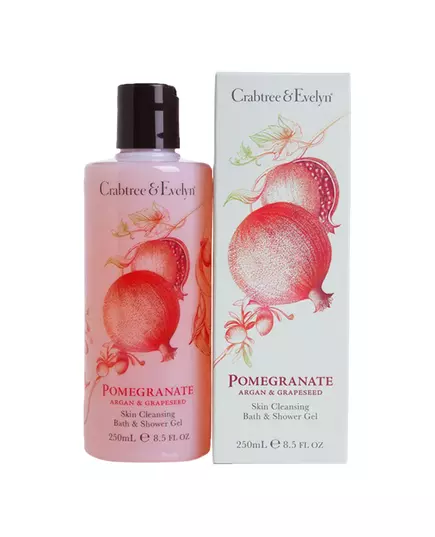 Очищающий гель для душа Crabtree & Evelyn Pomegranate Argan & Grapeseed Для всех типов кожи, 250 мл, изображение 2