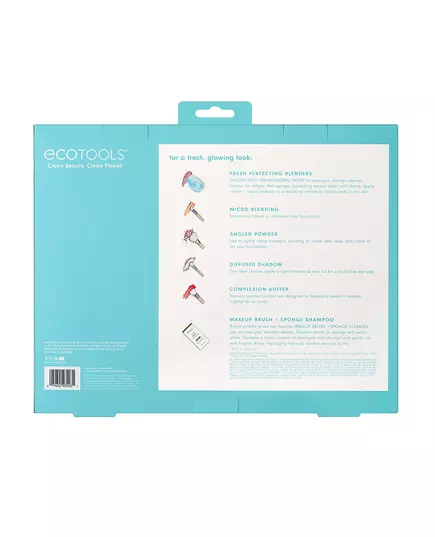 Набор кистей и спонжа для макияжа Ecotools Brighter Tomorrow Blue, 39 мл, изображение 3