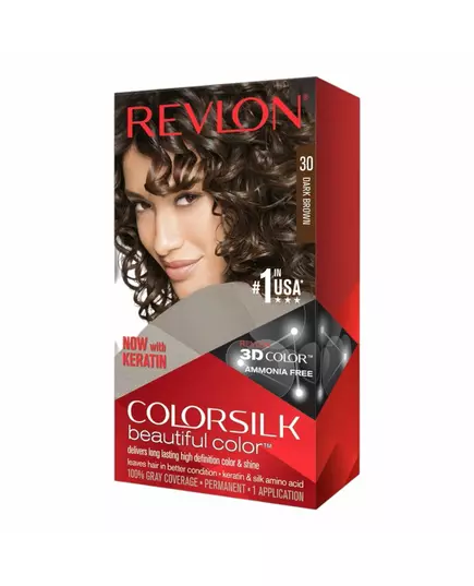 Фарба для волосся Revlon Mass Market COLORSILK #30 — темно-каштановий, 130 мл