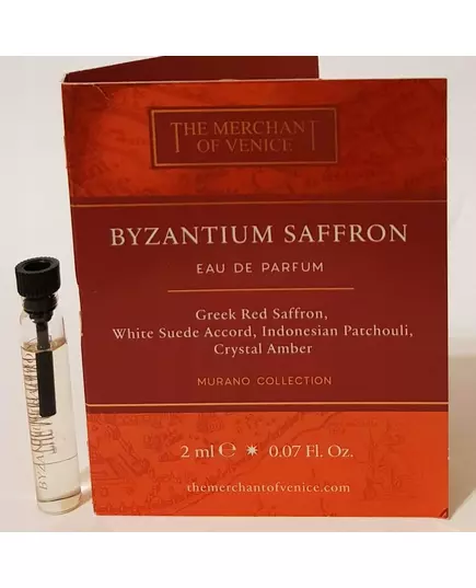 Пробник парфюмерной воды унисекс The Merchant Of Venice Byzantium Saffron, 2 мл, изображение 2