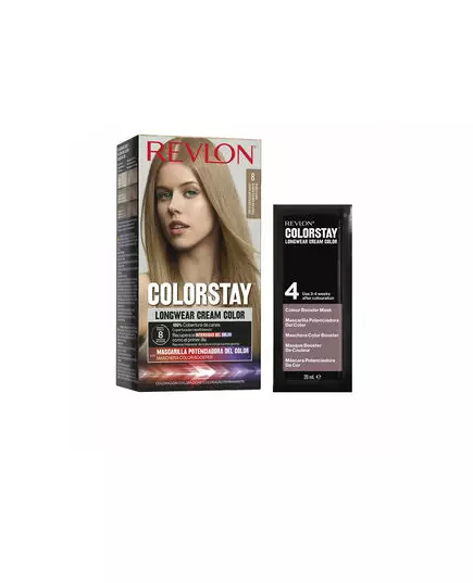 Стійка фарба для волосся Revlon Mass Market Colorstay #8 — світлий блонд, 165 мл, зображення 2