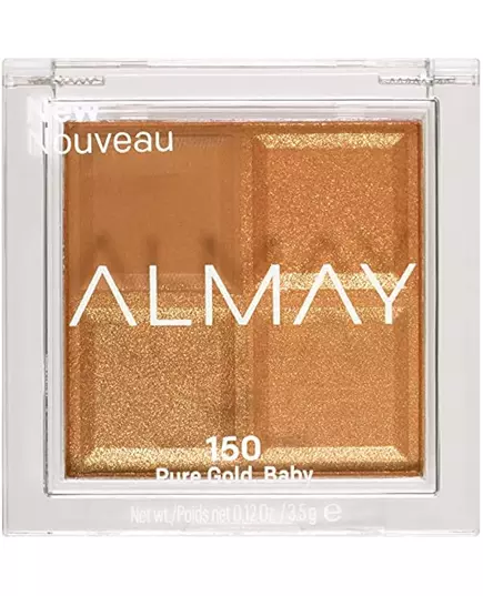 Палетка теней для век Almay Shadow Quad 150 Pure Gold, 4 оттенка, 3,5 г