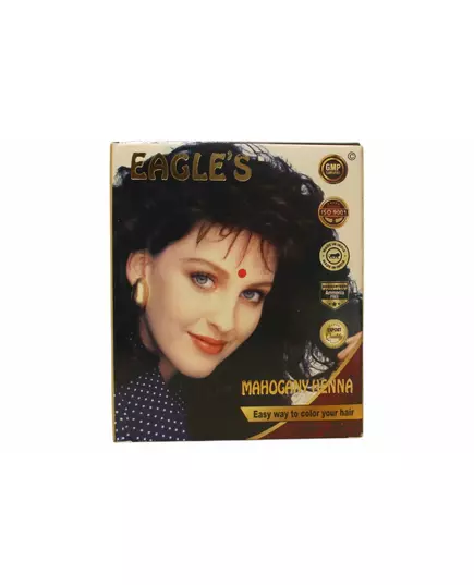 Набор стойкой краски для волос Eagles Henna Hair Color Mahogany, 6 × 10 г