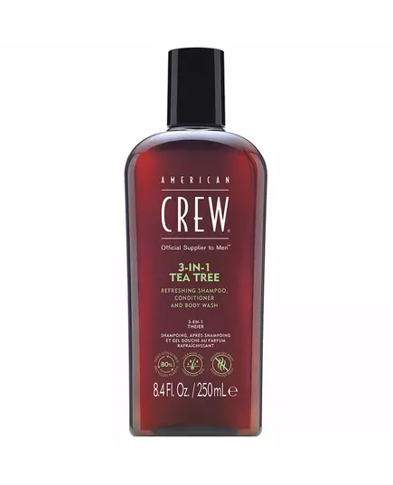 Шампунь-кондиционер-гель для душа 3-в-1 American Crew Tea Tree, 250 мл