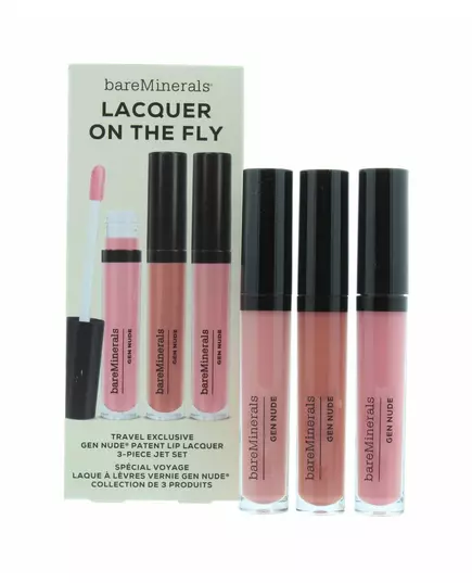 Набор жидких губных помад Bare Minerals Lacquer On The Fly Set Cant Even, Dahling, Major, 3,7 мл