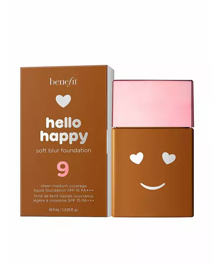 Матирующий жидкий тональный крем Benefit Hello Happy Soft Blur 09 Deep Neutral, SPF 15, 30 мл