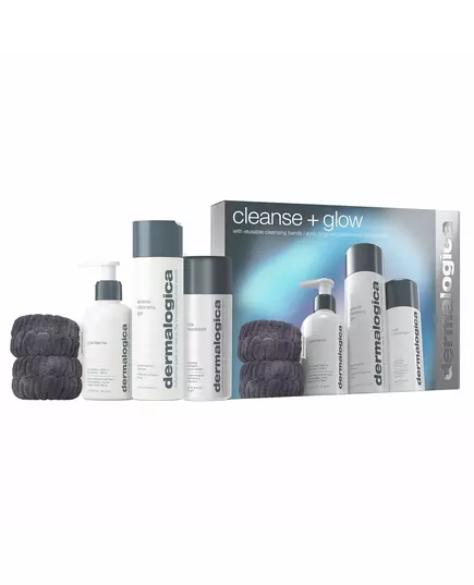 Набір засобів для очищення та відлущування шкіри обличчя Dermalogica Cleanse + Glow, 250 мл