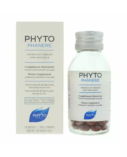 Капсули для зміцнення волосся та нігтів Phyto Phytophanère, 120 штук, зображення 2